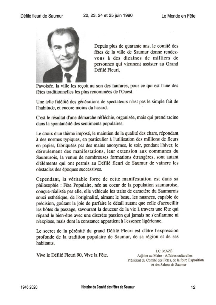 Saumur Mémoires de Fêtes - 1990