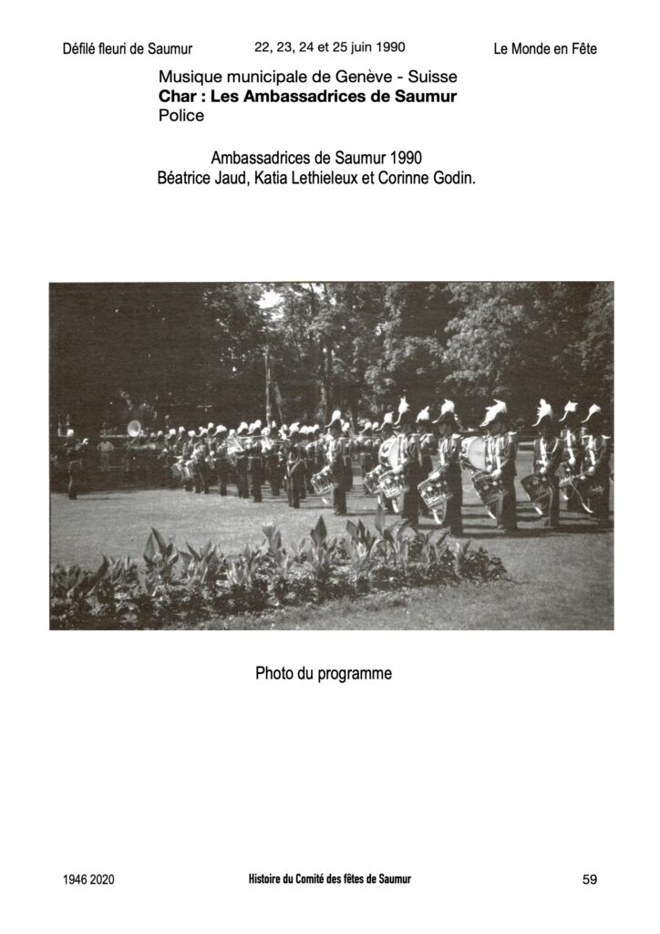 Saumur Mémoires de Fêtes - 1990