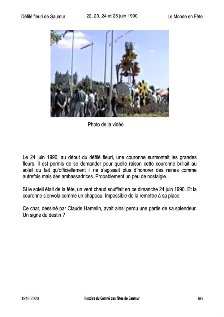 Saumur Mémoires de Fêtes - 1990