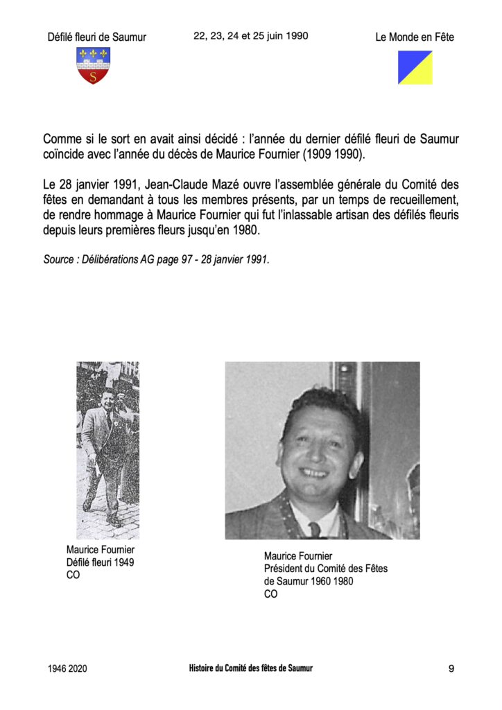 Saumur Mémoires de Fêtes - 1990