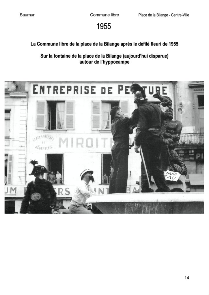 Saumur - Années 50 - La Commune libre de la place Bilange