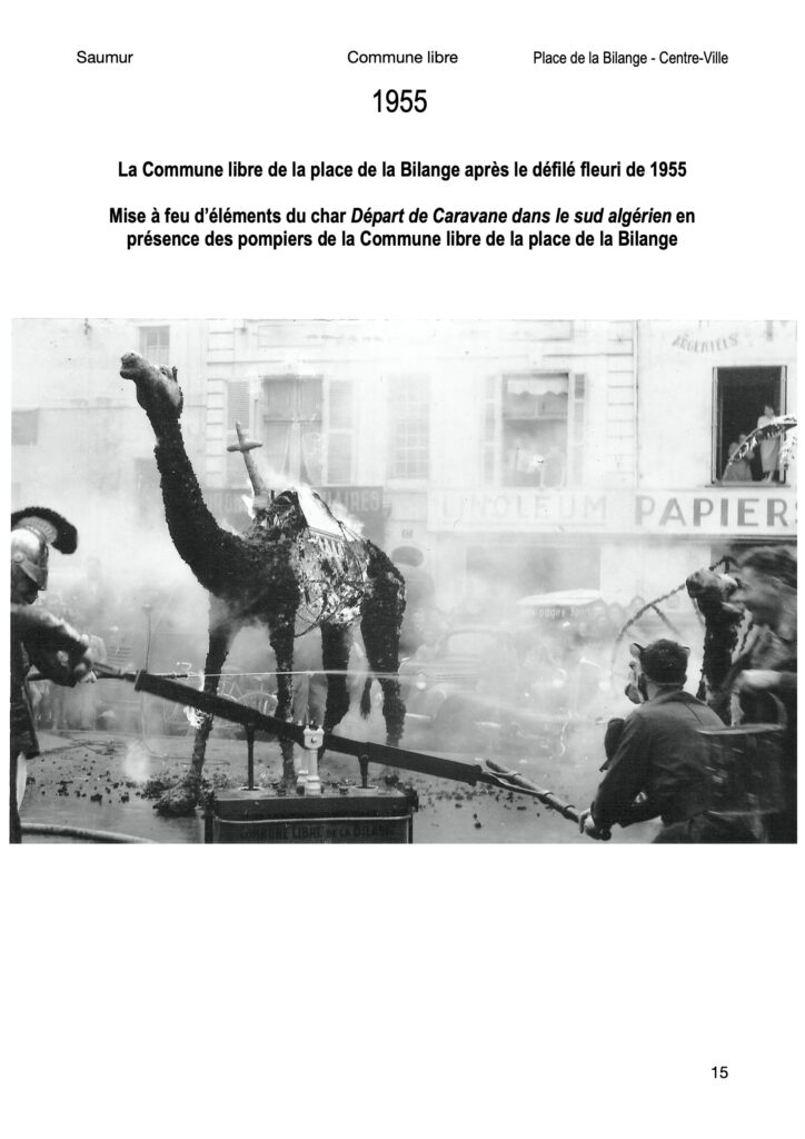 Saumur - Années 50 - La Commune libre de la place Bilange