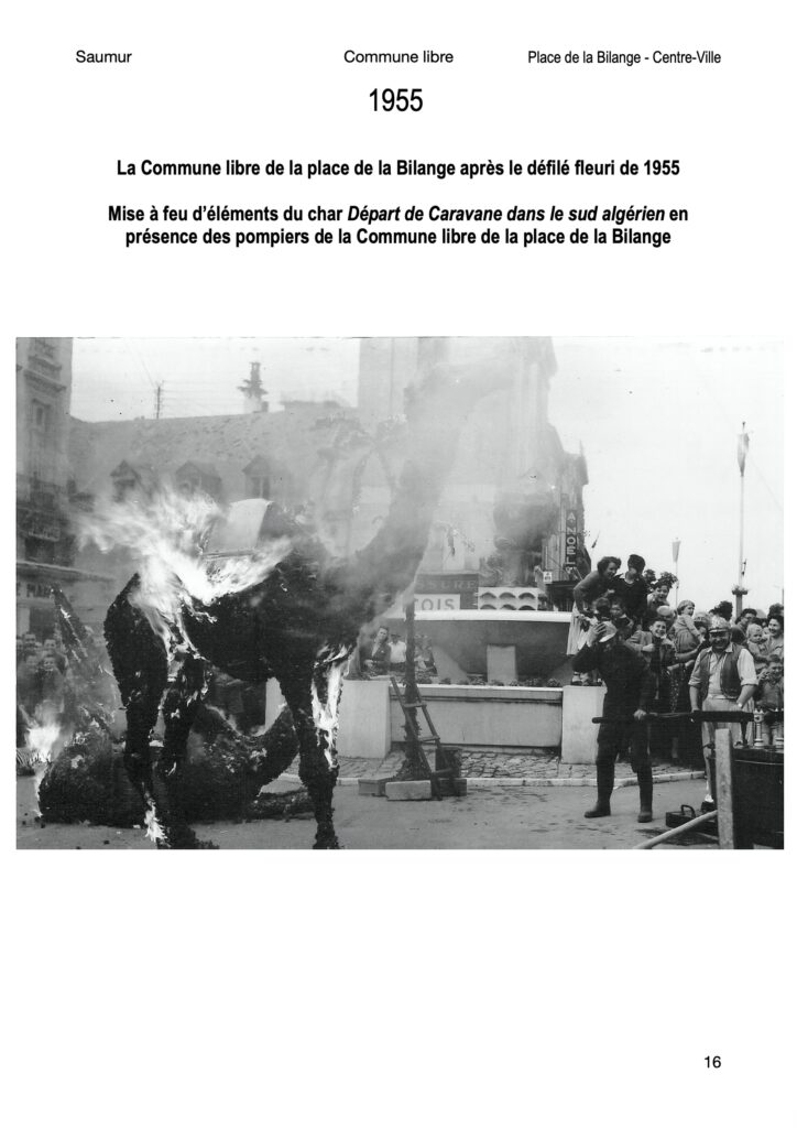 Saumur - Années 50 - La Commune libre de la place Bilange