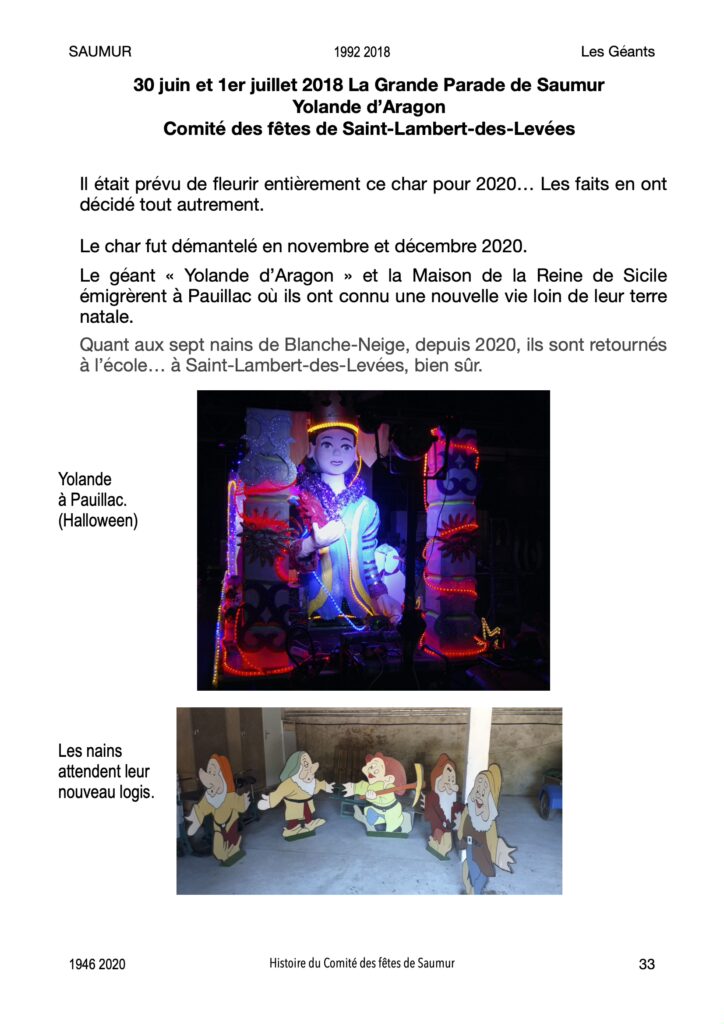 Saumur Mémoires de Fêtes - Les Géants