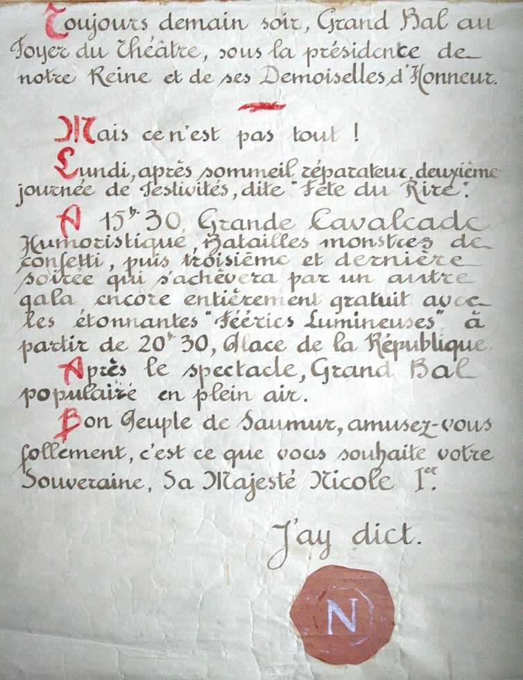 Saumur Mémoires de Fêtes - 1955
