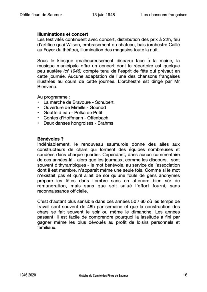 Saumur Mémoires de Fêtes - 1948