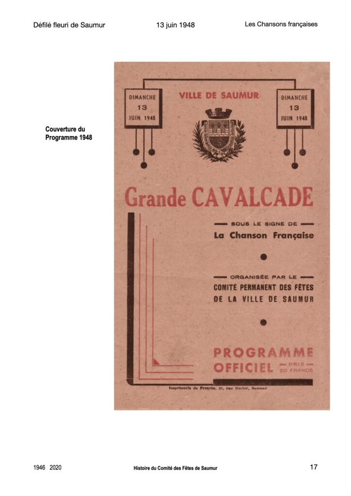 Saumur Mémoires de Fêtes - 1948