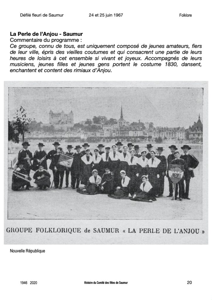 Saumur mémoires Fêtes - 1967