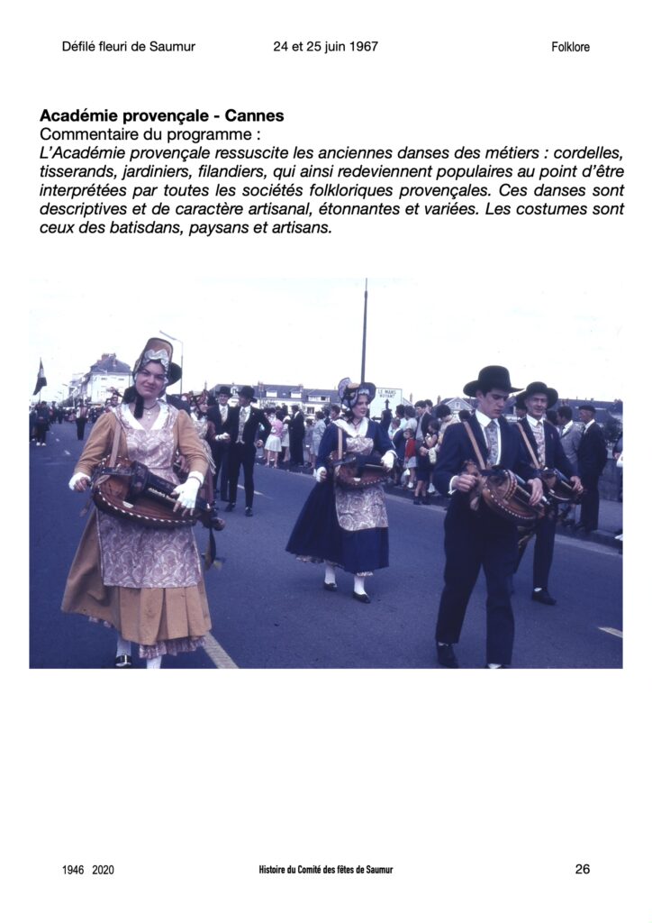 Saumur mémoires Fêtes - 1967