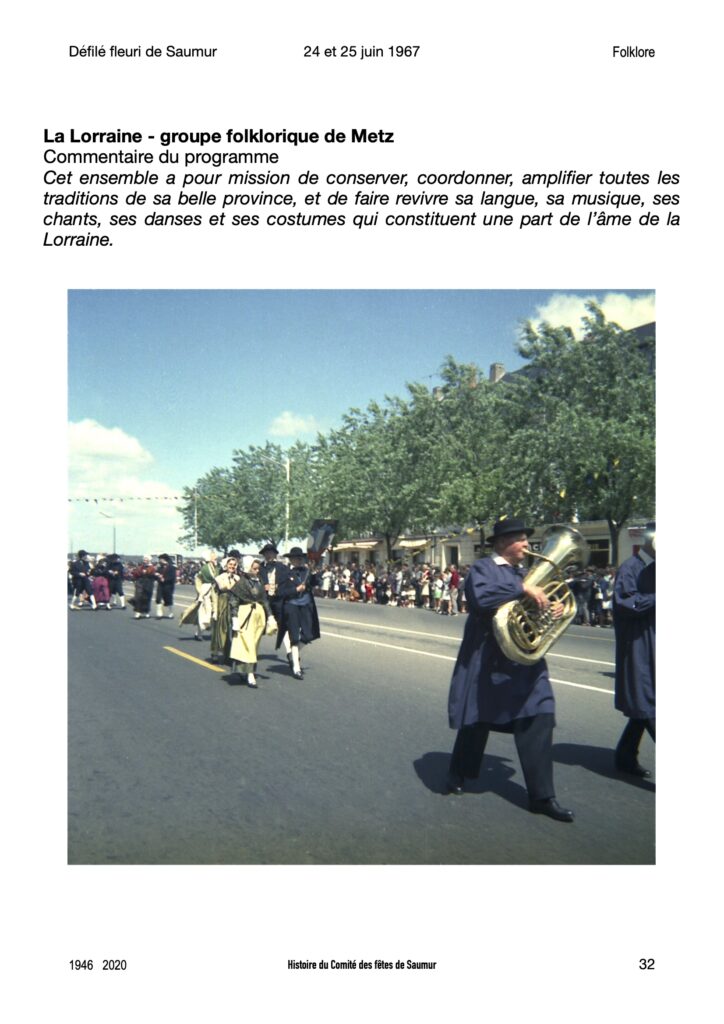 Saumur mémoires Fêtes - 1967