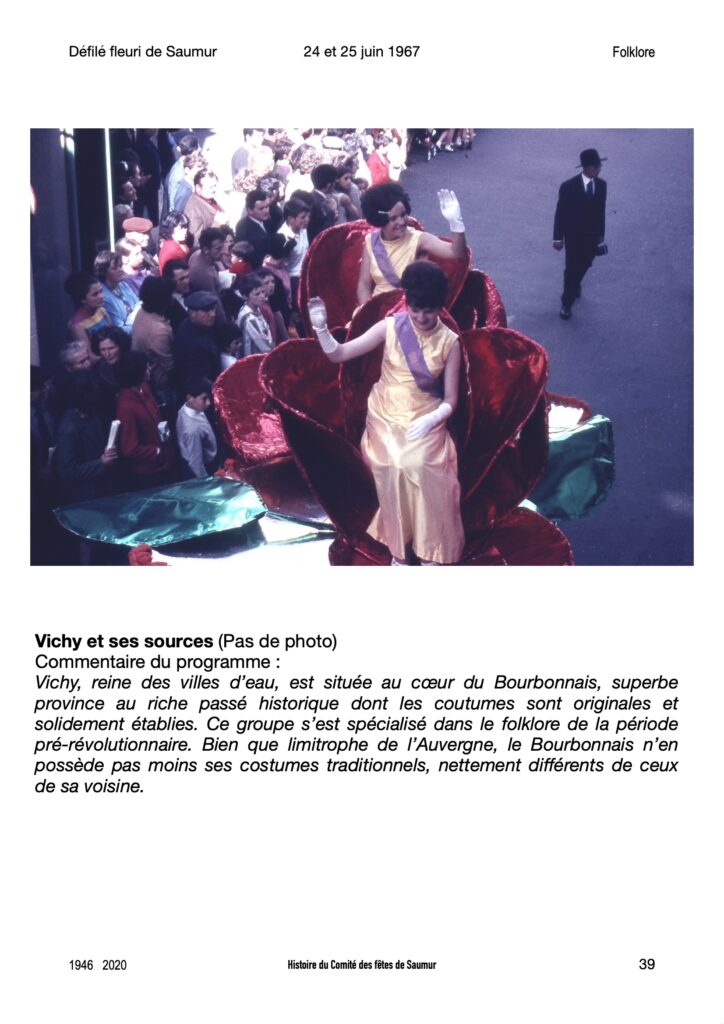Saumur mémoires Fêtes - 1967