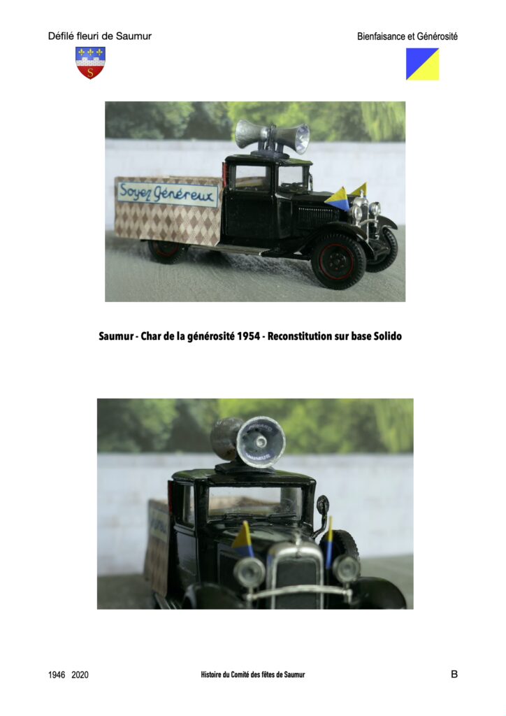 Saumur Mémoires de Fêtes - Générosité et bienfaisance