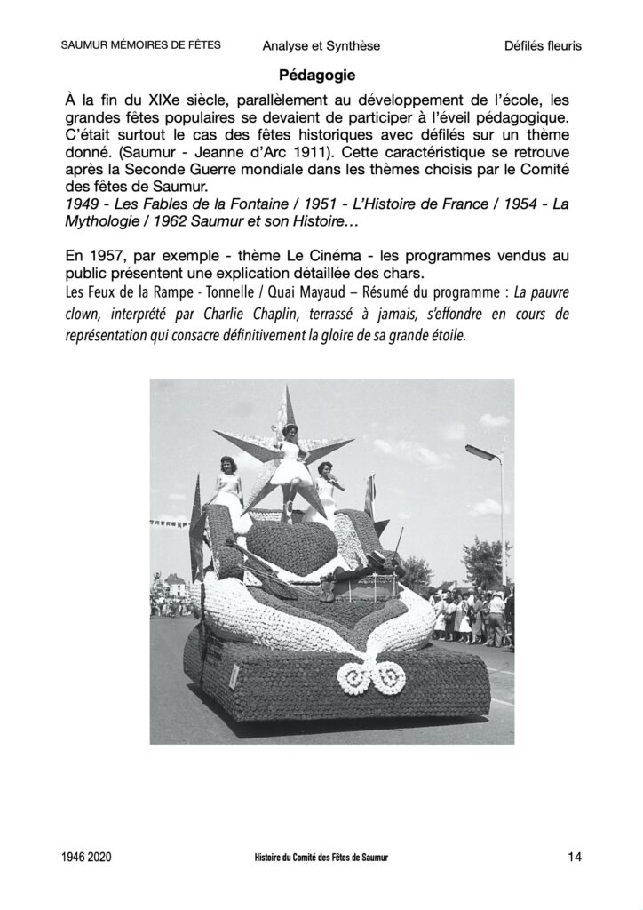 Saumur mémoires de Fêtes