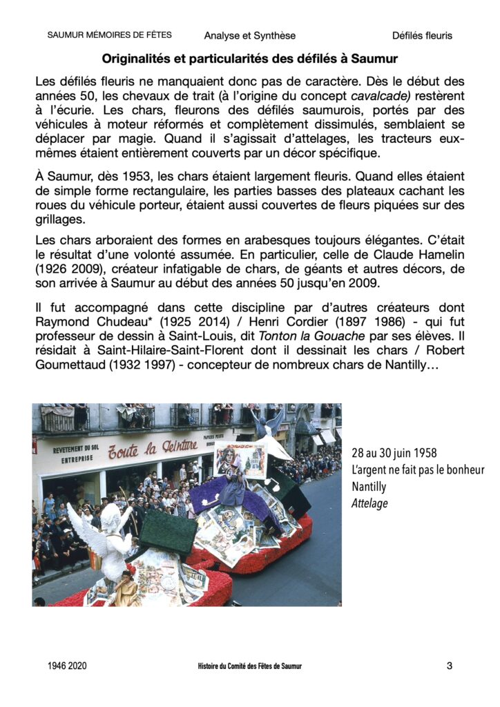 Saumur Mémoires de Fêtes