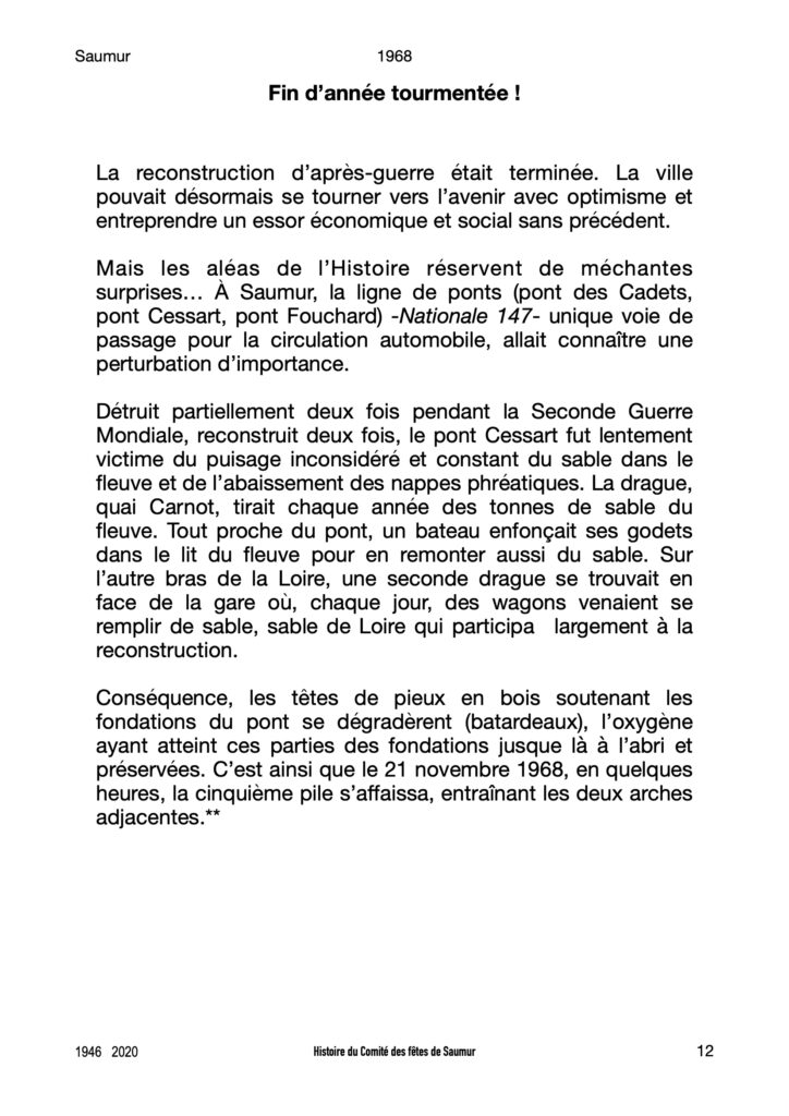 Saumur Mémoires de Fêtes - 1968