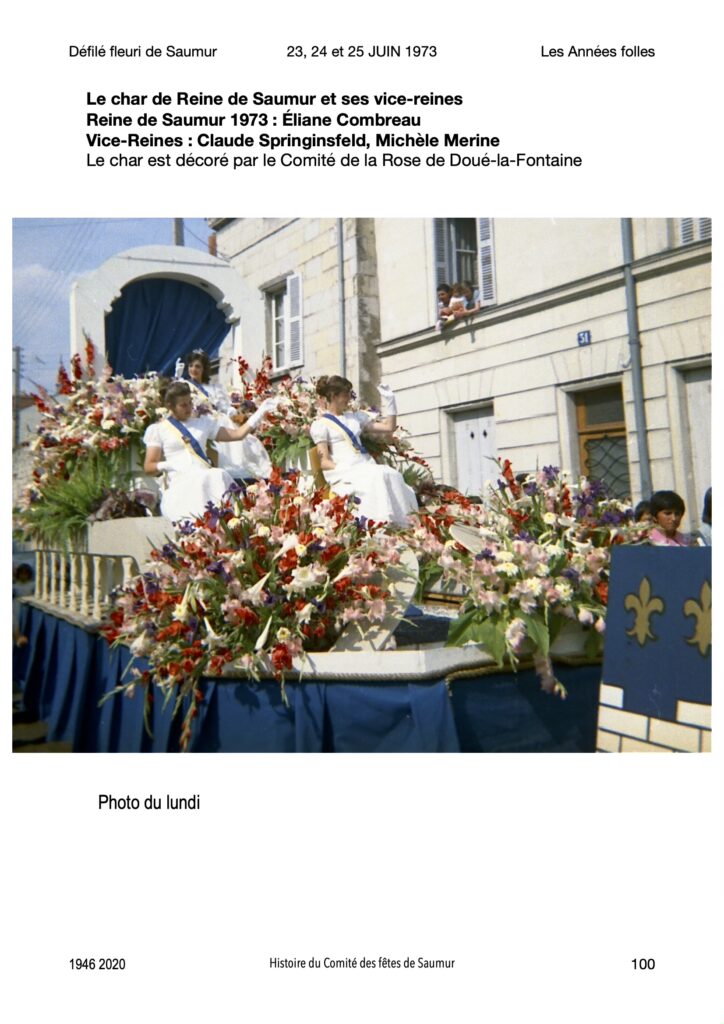 Saumur Mémoires de Fêtes - 1973