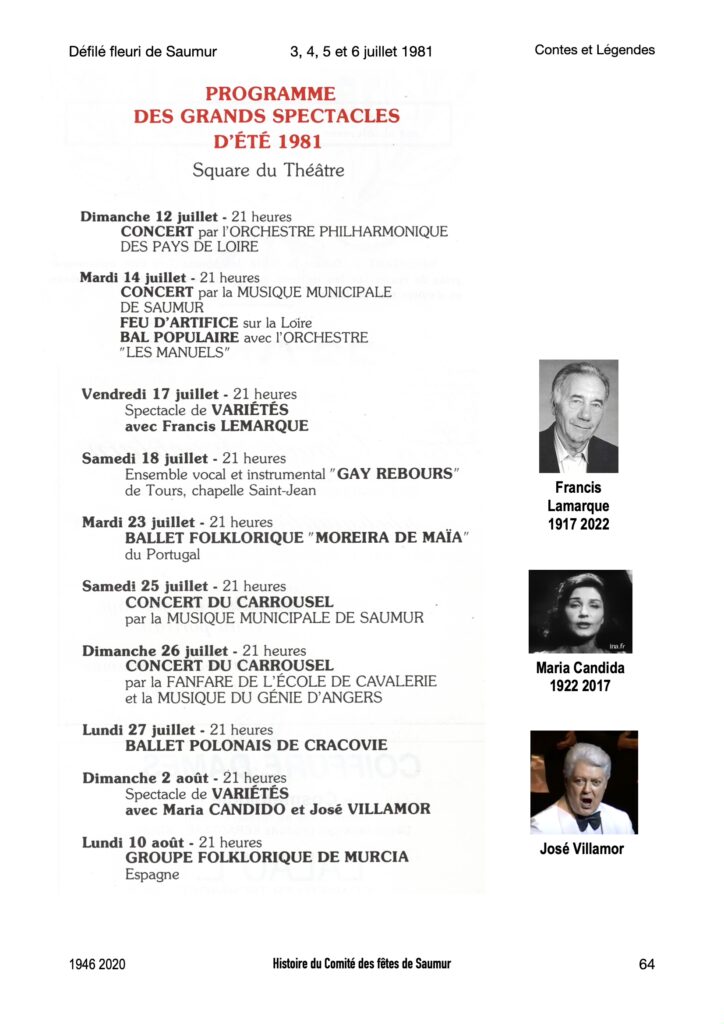 Saumur Mémoires de Fêtes - 1981